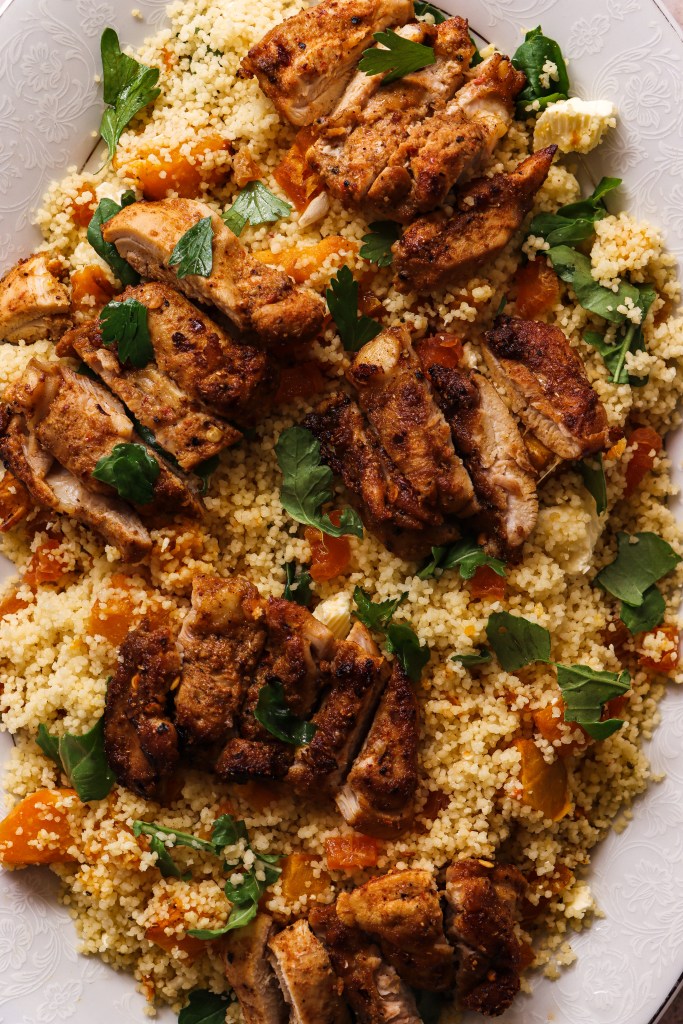 Moroccan chicken salad, couscous salad, spiced chicken salad, chicken salad, salad recipe, couscous recipe, 