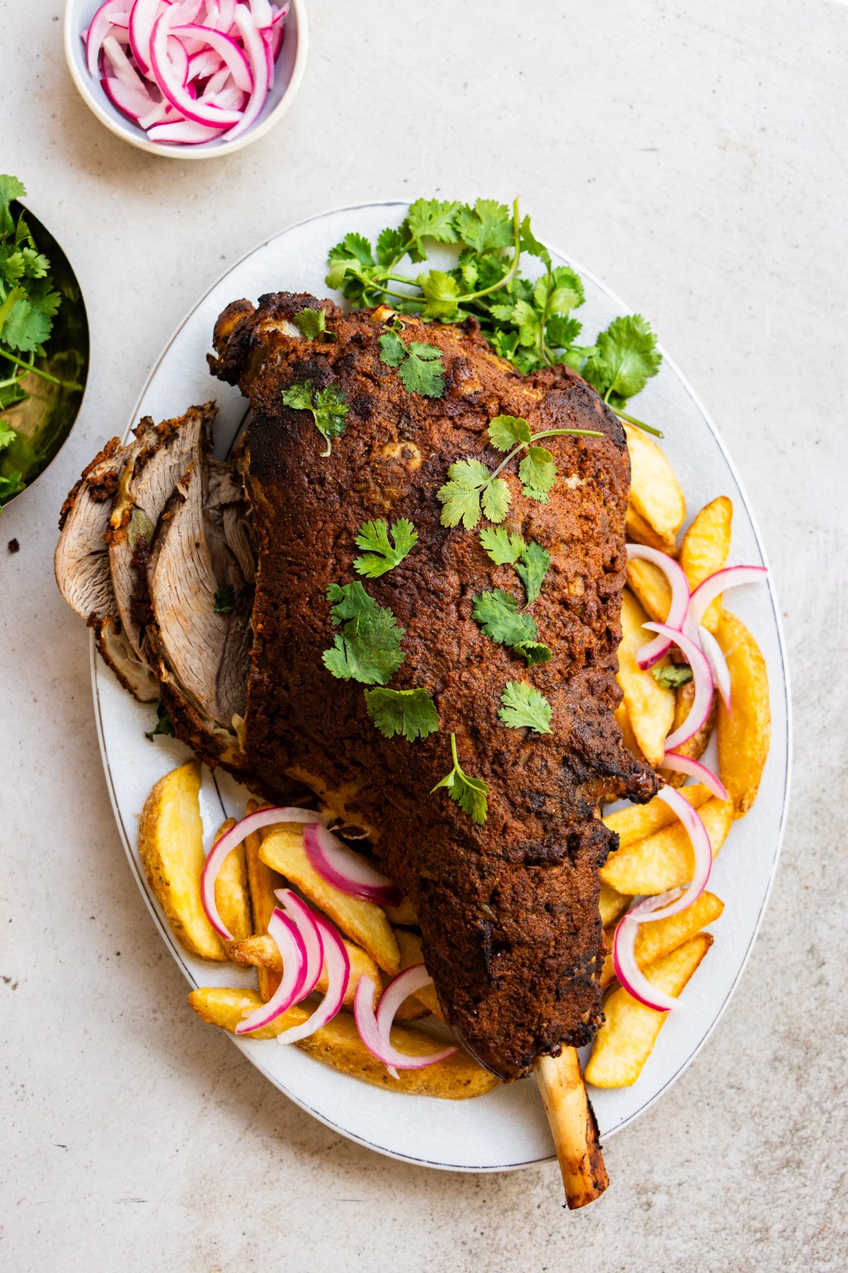Tandoori leg of lamb roast recipe